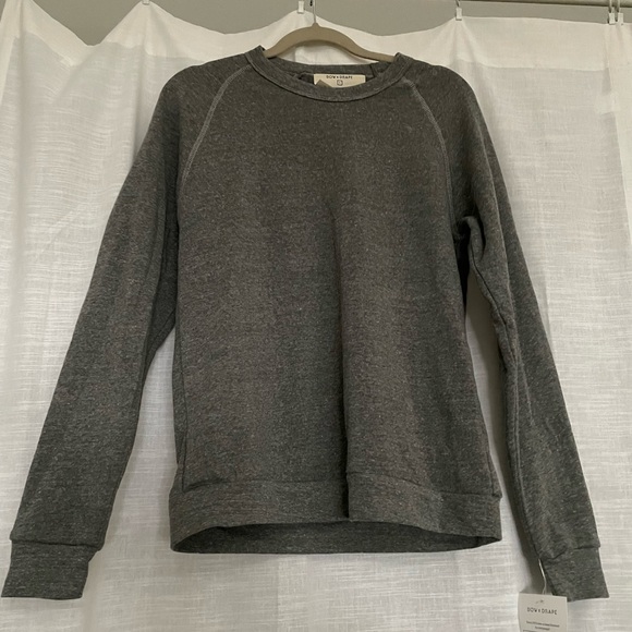Bow & Drape Tops - Bow & Drape heather gray crew neck sweatshirt